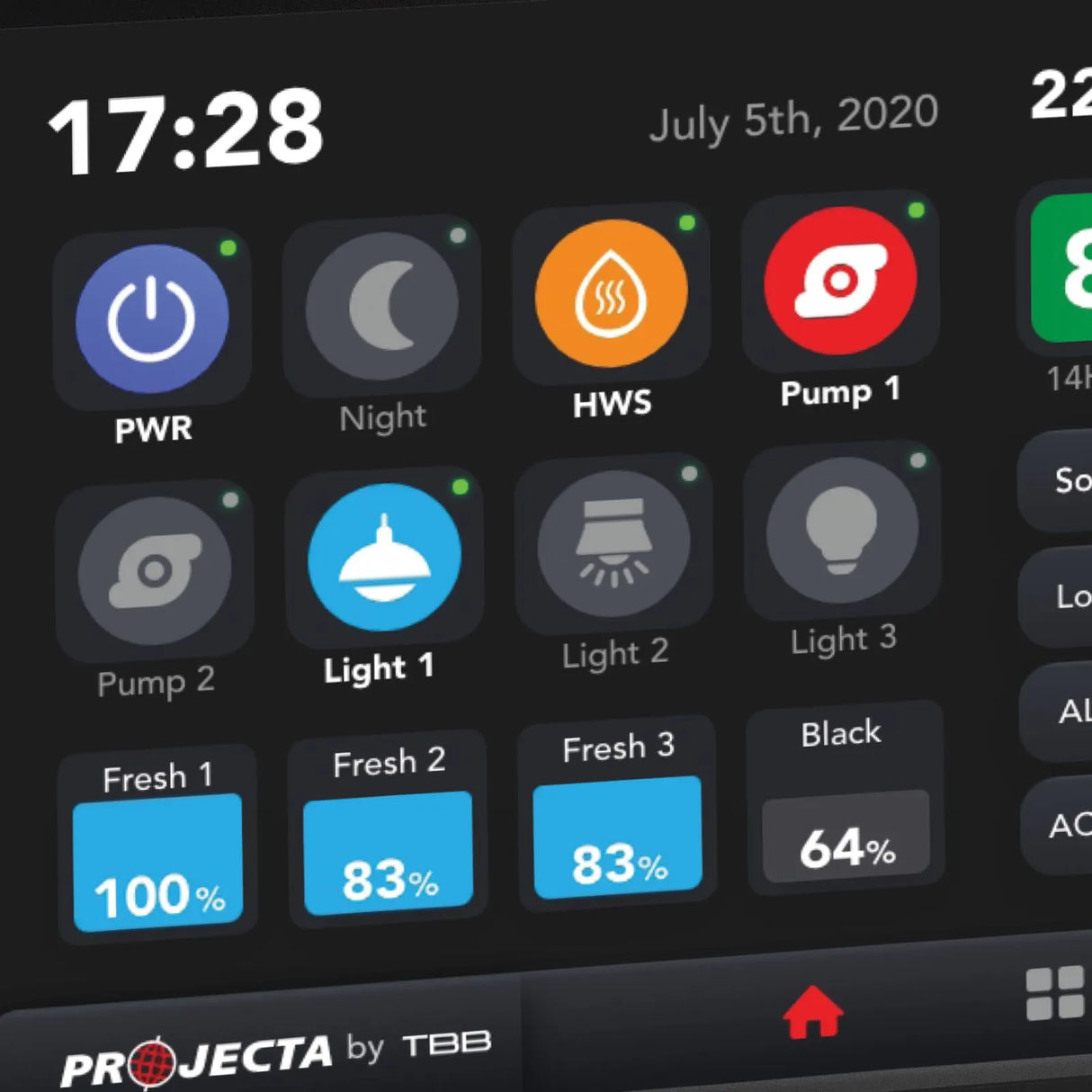 Projecta Complete Power Management System with 7" Display, Switch Panel & Sensor Kits