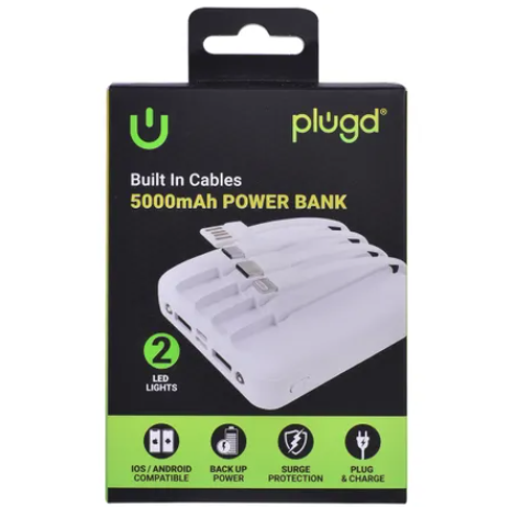 5000mAh POWER BANK BULIT-IN CABLES
