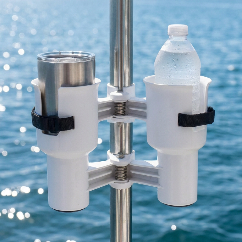 ROBOCUP DRINK FISHING ROD HOLDER - WHITE