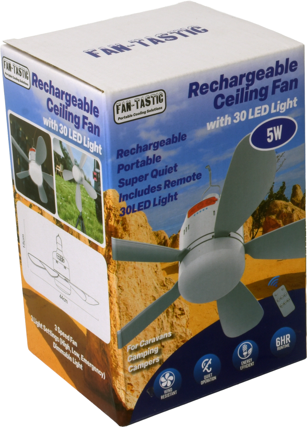 Fantastic 12V Rechargeable LED Ceiling Fan
