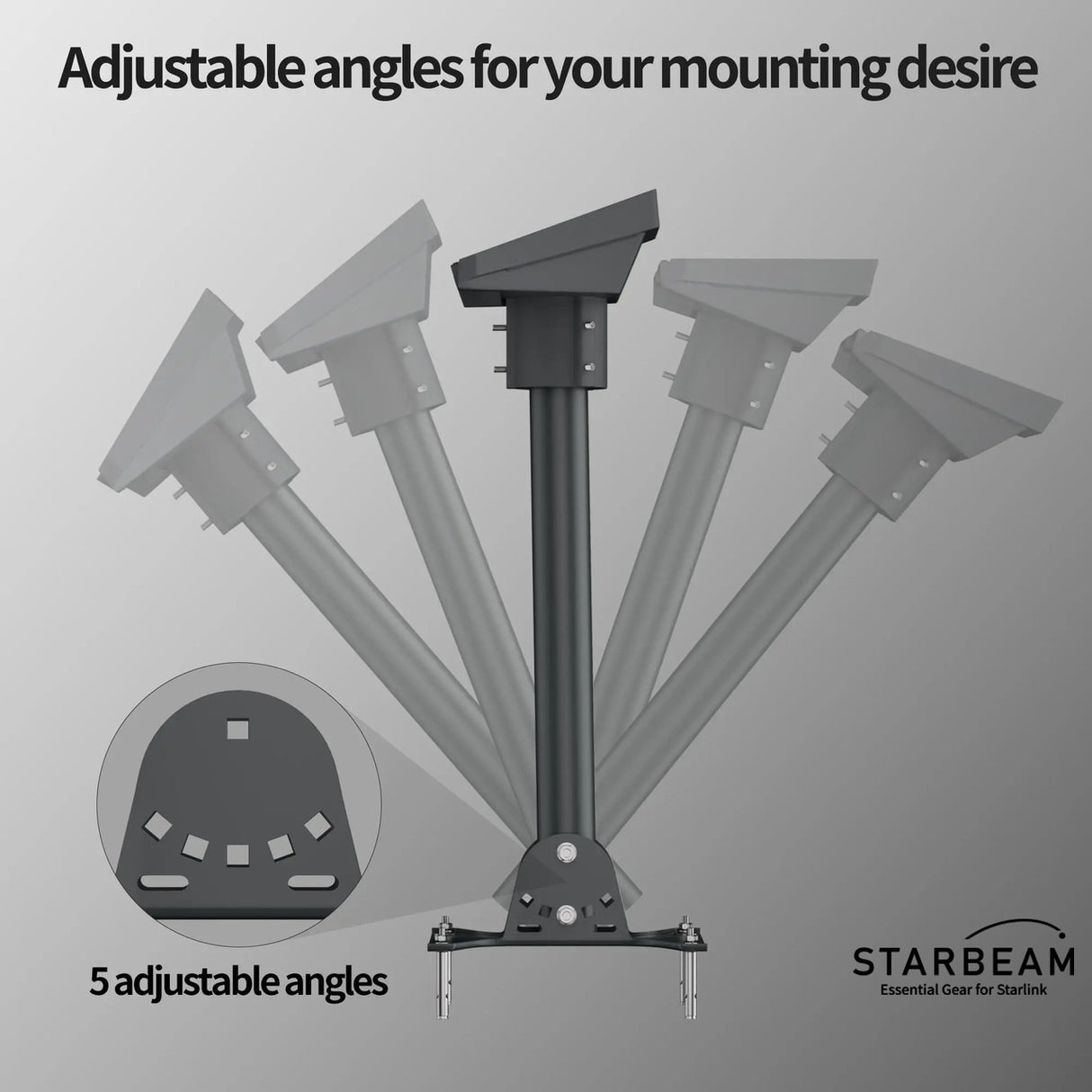STARBEAM Starlink Gen 3 Standard Adjustable Metal Roof & Wall Mount