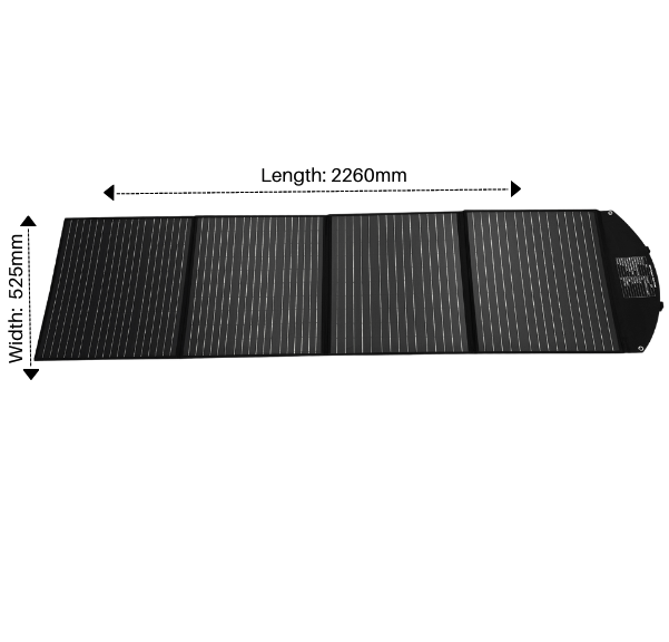 SRP SOLAR PANEL FOLDABLE 200W 565(H)x585(W)x50(L)mm