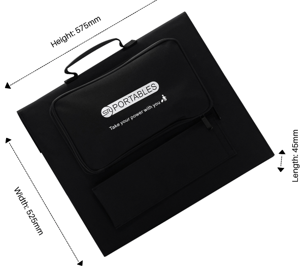 SRP SOLAR PANEL FOLDABLE 200W 565(H)x585(W)x50(L)mm