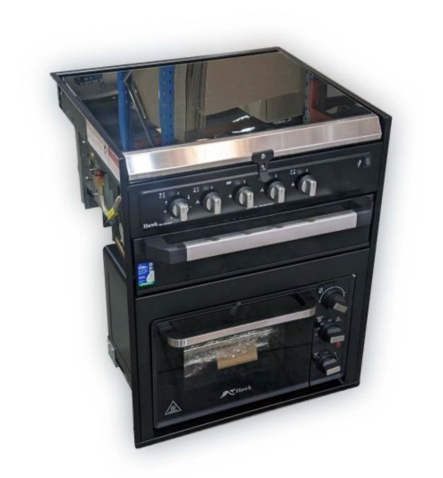 Hawk/Swift Air Fryer with Grill & Cooktop (Gas/Electric, Blk Gls, Combo)