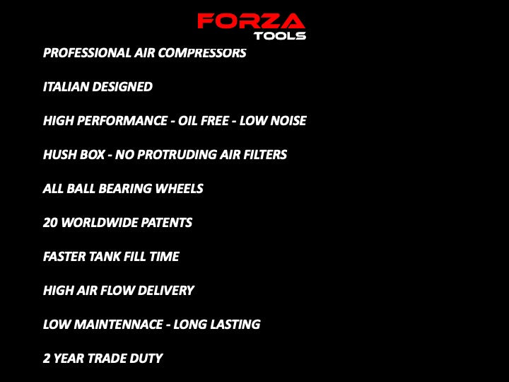 FORZA 900W 3LT OIL FREE COMPRESSOR