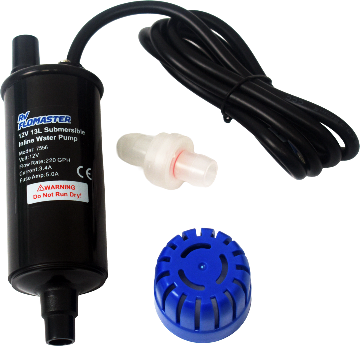 RV Flomaster 12V Submersible Inline Water Pump