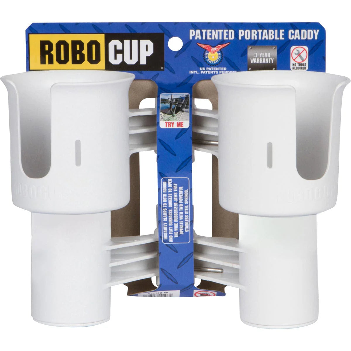 ROBOCUP DRINK FISHING ROD HOLDER - WHITE