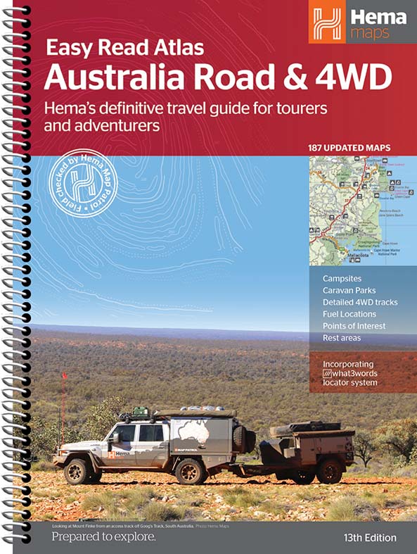 HEMA Map Australia Road and 4WD Easy Read Atlas : Edition 13