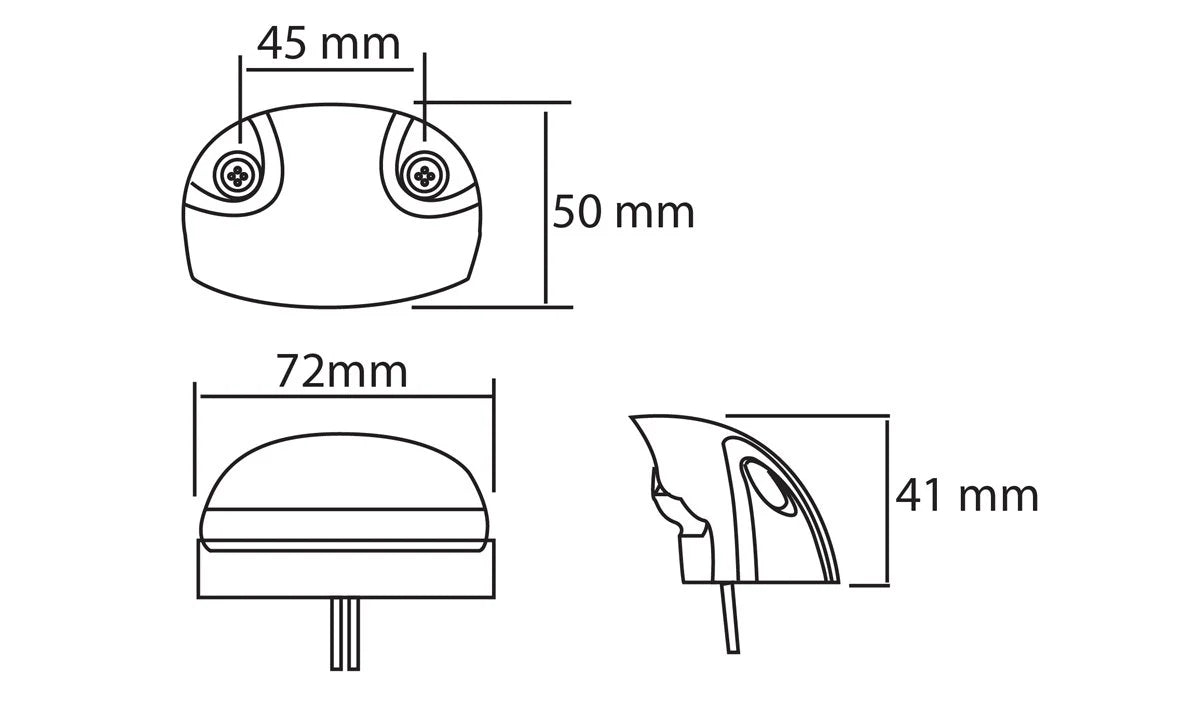 4LED License Plate Lamp 10-30V Blister