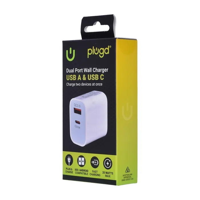 USB & Type C Wall Charger 20W