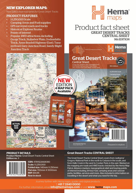 Hema Map - Great Desert Tracks Central Sheet
