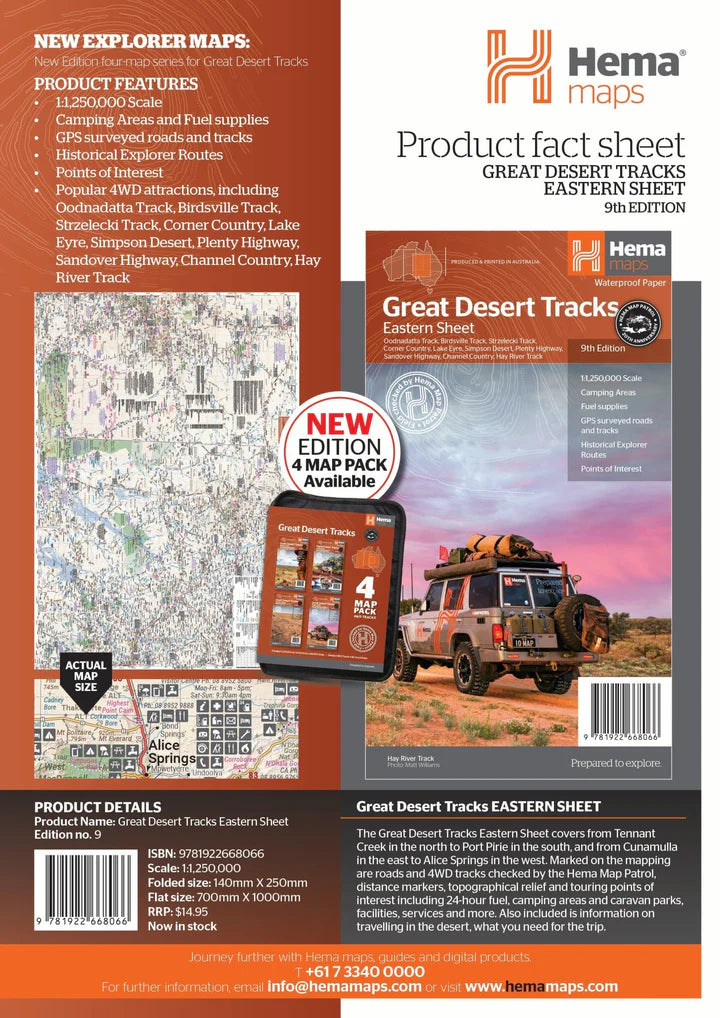 HEMA GREAT DESERT TRACKS EASTERN MAP