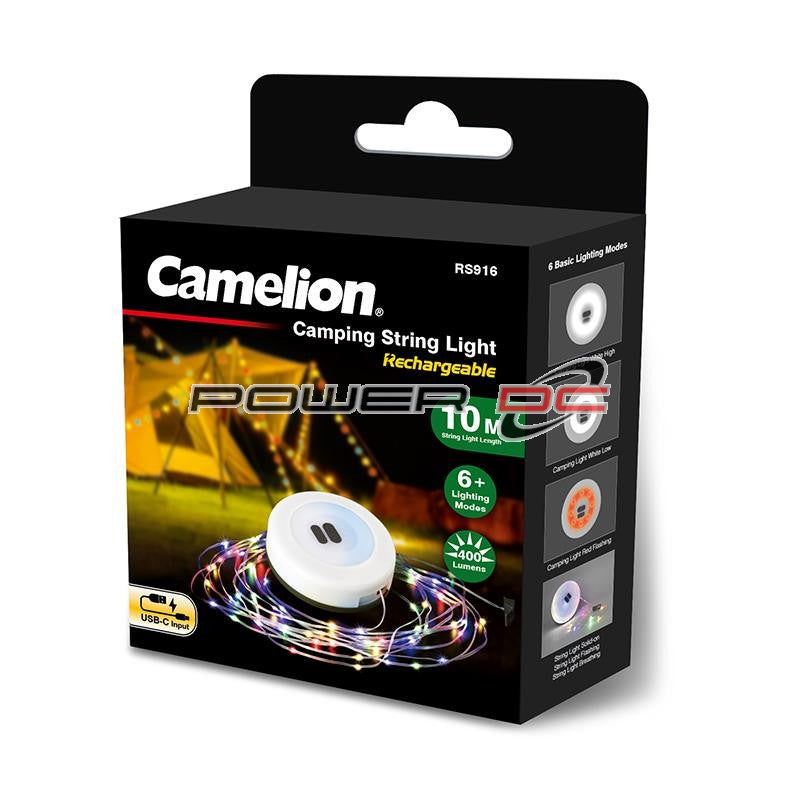 COLOURFUL 2-IN-1 RECHARGEABLE LED CAMPING AND MULTI STRING LIGHT