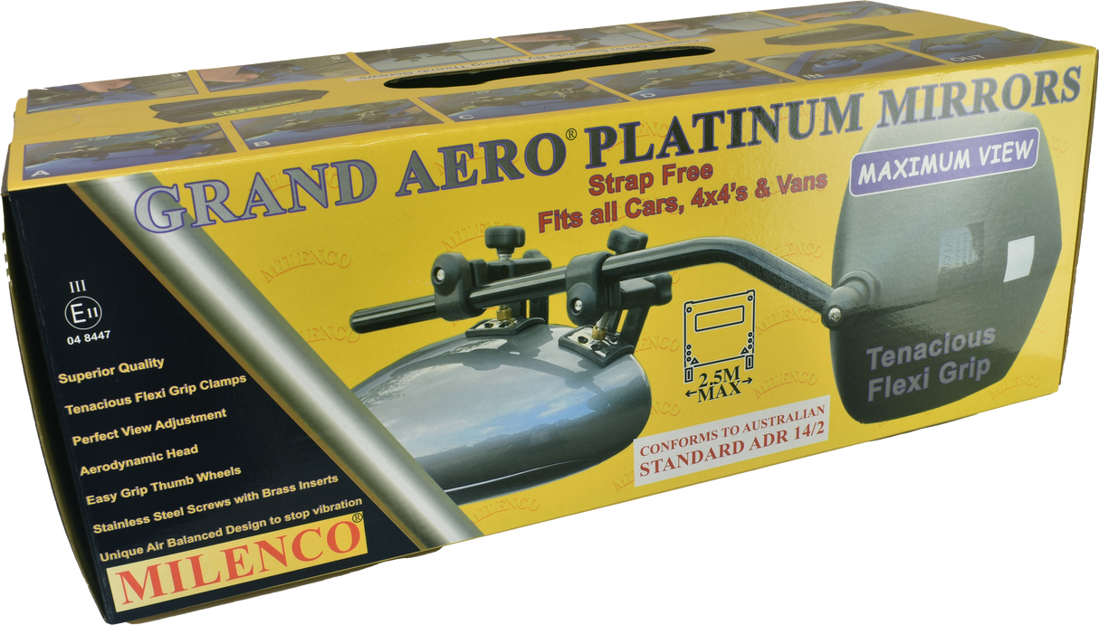 Milenco Grand Aero Platinum Towing Mirrors MIL6613