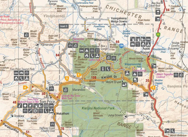 Hema Pilbara and Coral Coast Map