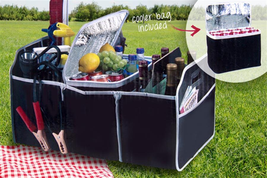 COLLAPSABLE CAR BOOT ORGANISER & COOLER