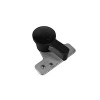 Plastic Knoblock With Metal Plate - Black