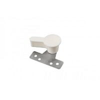 PLASTIC KNOBLOCK WITH METAL PLATE-WHITE