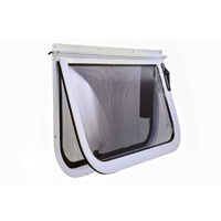 380X610MM WHITE ODYSSEY WINDOW 2 RADIUS CORNER SINGLE HOPPER