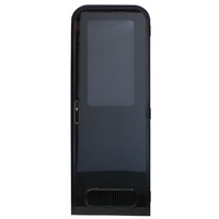 EOFY CAMEC ODYSSEY AERO 2 RADIUS CORNER + BLIND CARAVAN DOOR 1822x622 RIGHT HAND HINGE BLACK