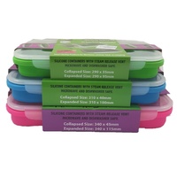 COLLAPSIBLE SPACE SAVING RECTANGULAR CONTAINER SET- 3 PACK