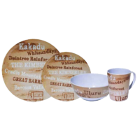 100% Melamine 16pcs Dinner Set - DESTINATIONS