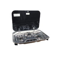 Dometic/Smev 3 Burner LPG Cooktop with Glass Lid