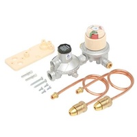 Gas Regulator with Auto Change Over 200Mj c/w Bracket + 2 C/Pigtail