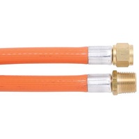 6mm PVC Gas Hose 5/16&quot; SAE F 3/8&quot; BSP M 1200mm