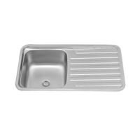 SMEV STAINLESS STEEL SINK & DRAINER 650X380X145MM