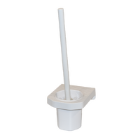 COAST Bathroom Toilet Brush &amp; Holder WHITE - 112x133x370mm (LxDxH)