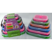 Silicone Rectangle Storage Containers Caravan - Set of 6