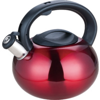 Royal Deluxe Stainless Steel Whistling Kettle 2.5L Red