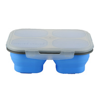 Collapsible Silicone 4 Compartment Storage Container