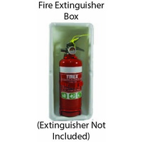 WHITE Fire Extinguisher Box