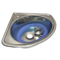 Stainless Steel Corner Basin with Fittings 