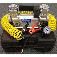 Twin Cylinder Air Compressor Inflator Deflator 150PSI New Caravan Motorhome RV Heavy Duty