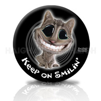 TWISTED WHISKERS SPARE WHEEL COVER 29" "KEEP ON SMILIN"