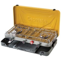 GASMATE 2 BURNER STOVE WITH GRILL