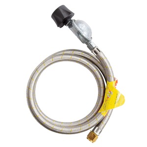 Gasmate Braided Hose &amp; Regulator LCC27 to 5/8&quot;UNF (3/8&quot; SAE) 1200mm