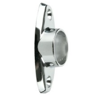 Oval Base Flange 19mm - Chrome