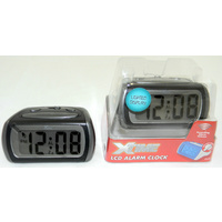 LCD Alarm Clock X Time BLACK 