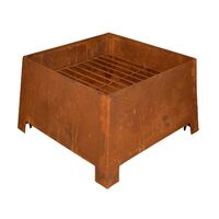 Rustic Square Fireplace 38 X 38 X 24cm