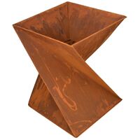 RUSTIC HELIX FIREPLACE 38X38X50CM