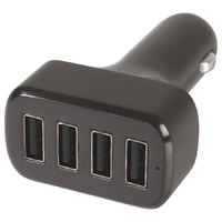 POWERTECH 7.2A 4 WAY USB CAR CHARGER