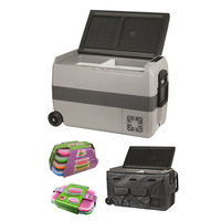 50L Brass Monkey Dual Zone Fridge / Freezer with FREE Cover & Collapsible Tubs