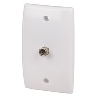 Flushmount 75 Ohm TV Wall Socket with F81 Rear Connection