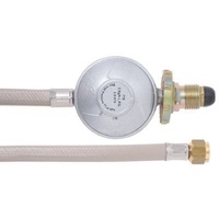 8mm PVC Hose &amp; Reg 2kg 3/8&quot; SAEF x POL H/Wheel 600mm