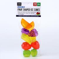 Reusable Fruit Shaped Ice Cubes Pre-Filled 10pk 