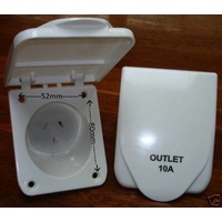 10 AMP POWER OUTLET WHITE 